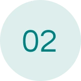 Number two in a light blue circle